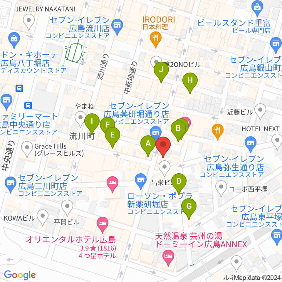 Jazz Club Bird周辺のカフェ一覧地図