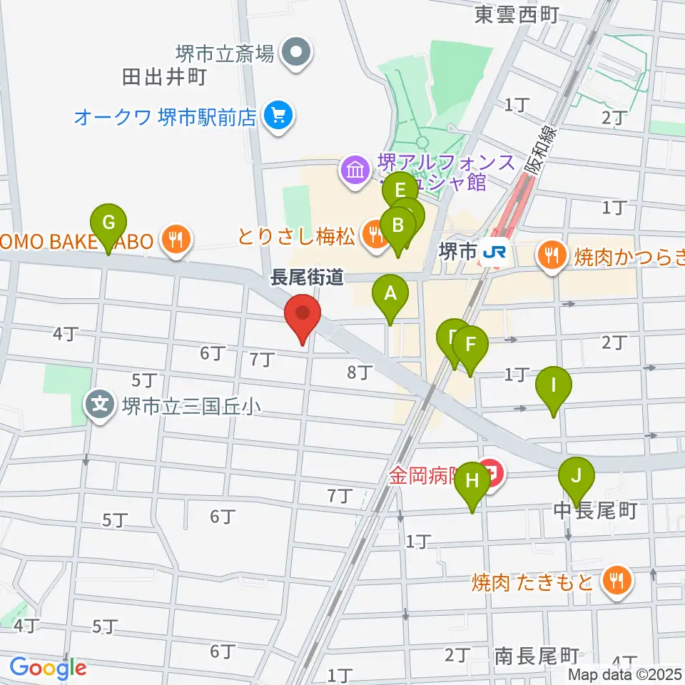 サムズ・レコード・ショップ周辺のカフェ一覧地図