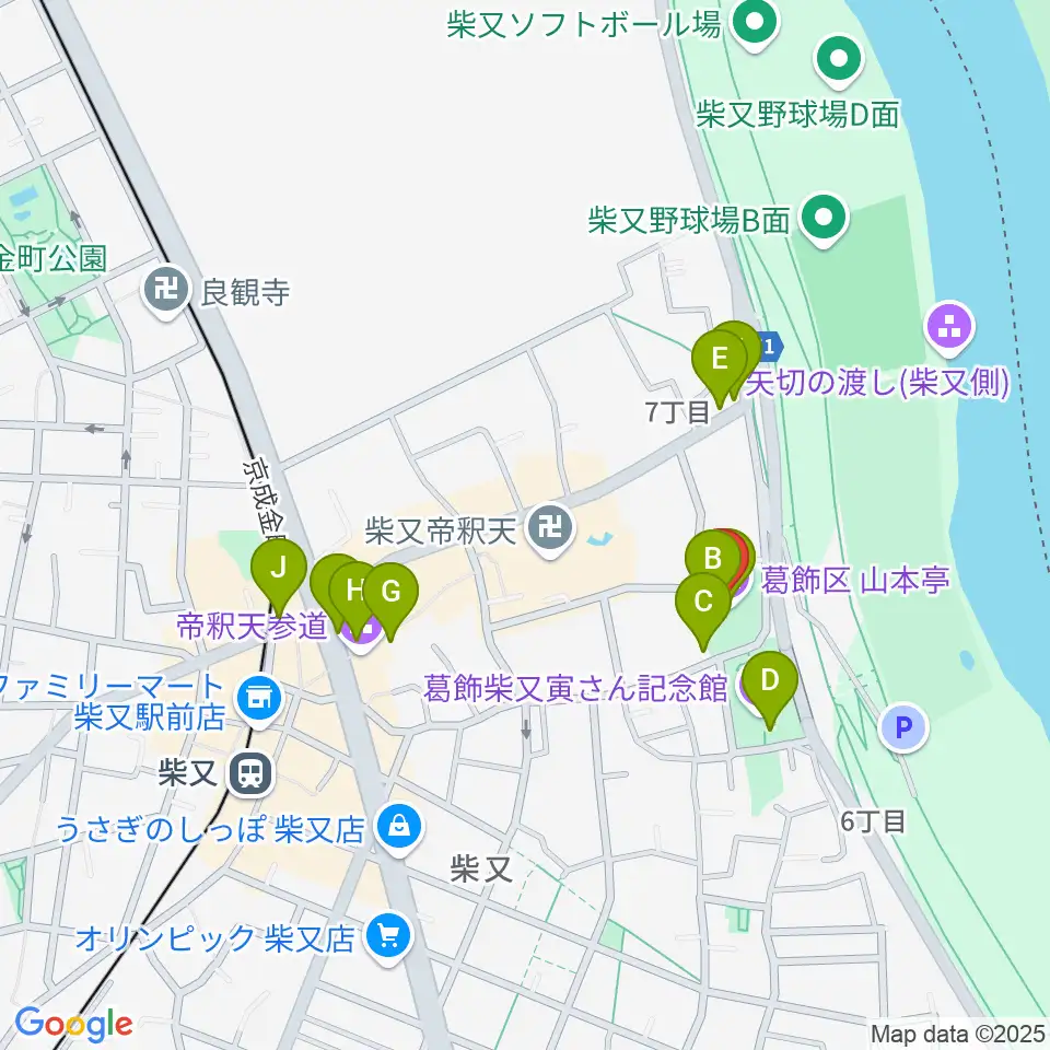 山本亭周辺のカフェ一覧地図