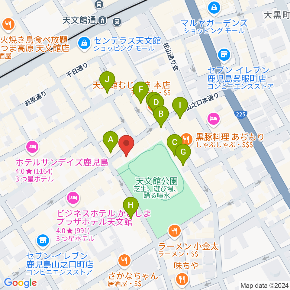 ジャズスポット・リレット周辺のカフェ一覧地図