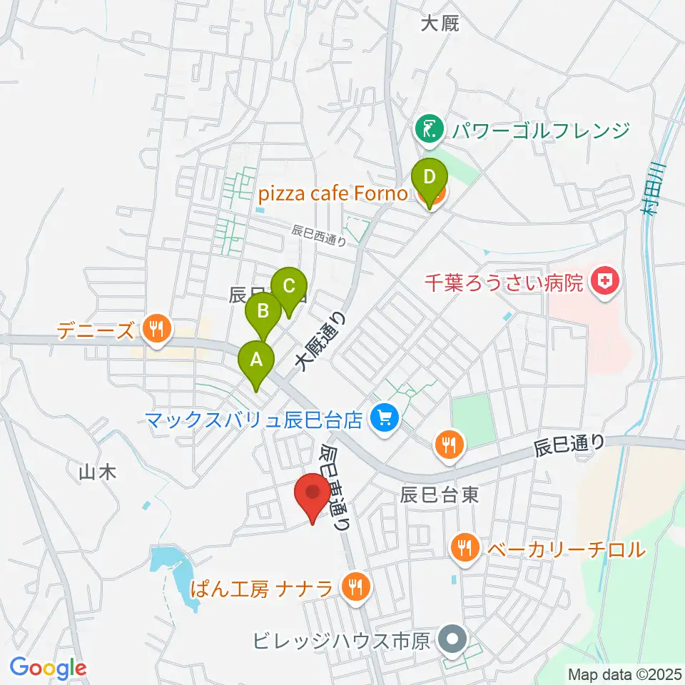 ブリージン・ミュージック周辺のカフェ一覧地図