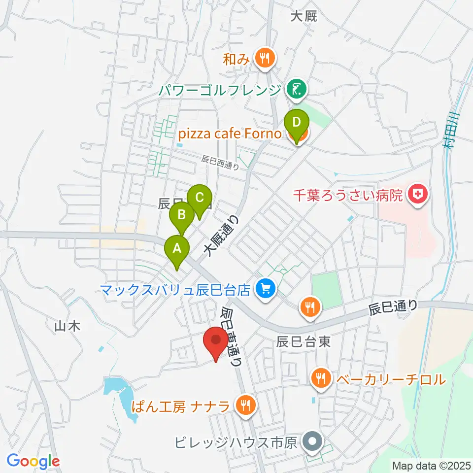 ブリージン・ミュージック周辺のカフェ一覧地図