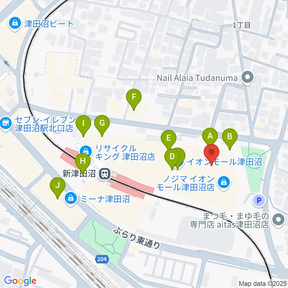 タワーレコード 津田沼店周辺のカフェ一覧地図
