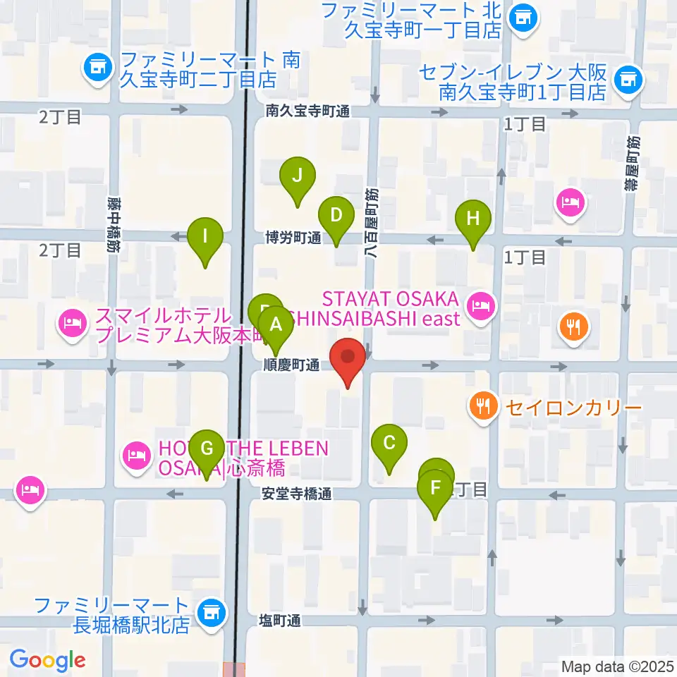 南船場CELL周辺のカフェ一覧地図