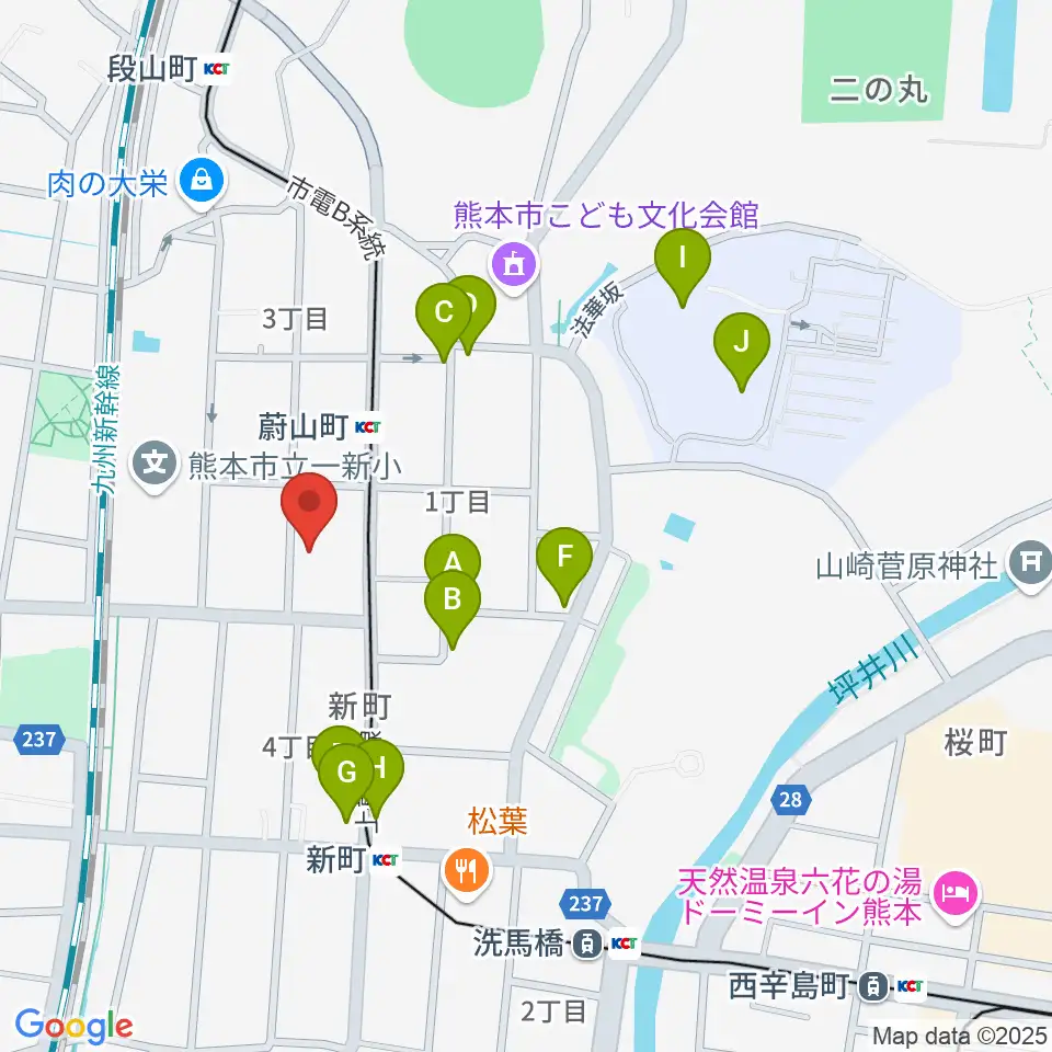 劉福君 九州二胡教室周辺のカフェ一覧地図