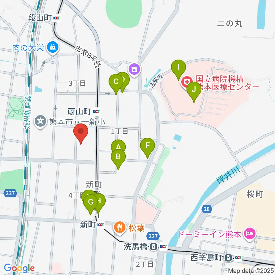 劉福君 九州二胡教室周辺のカフェ一覧地図
