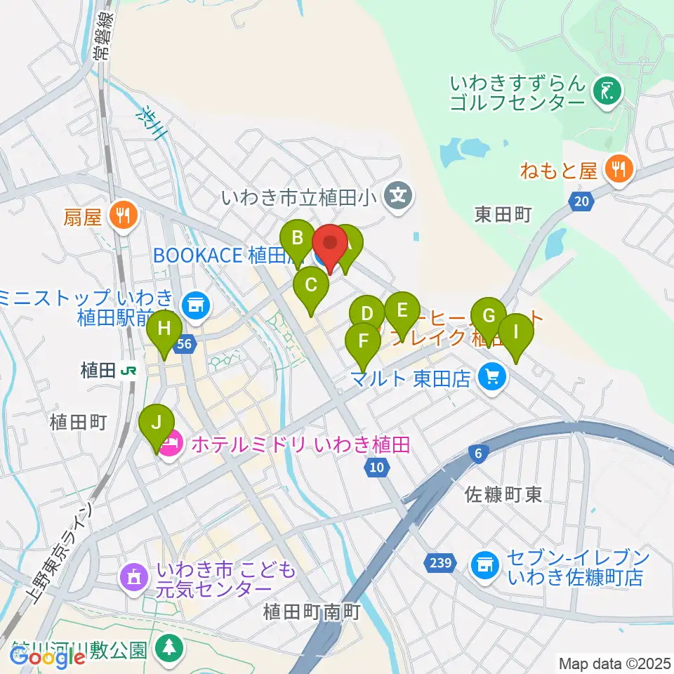 ブックエース植田店周辺のカフェ一覧地図