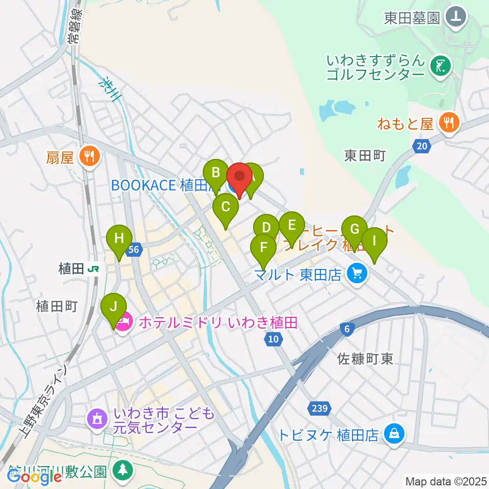 ブックエース植田店周辺のカフェ一覧地図