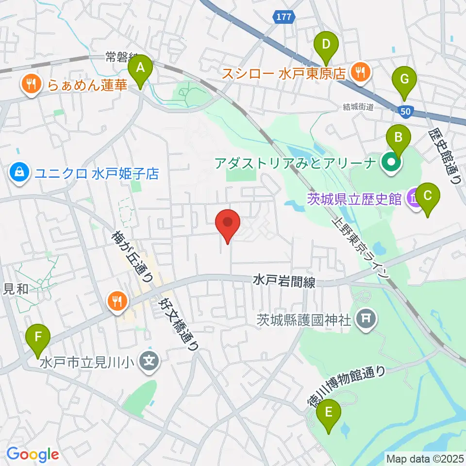 マルカート音楽教室周辺のカフェ一覧地図