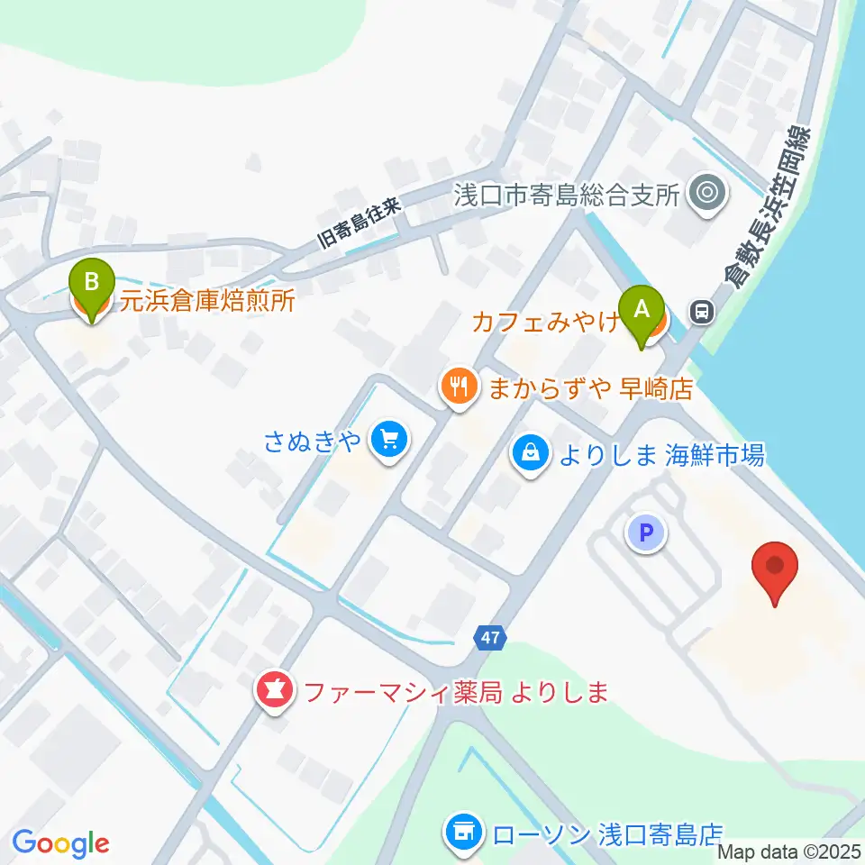 ふれあい交流館サンパレア周辺のカフェ一覧地図