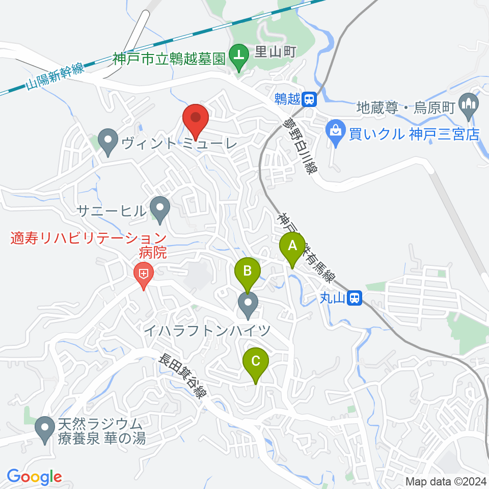 アコースティック工房Heaven周辺のカフェ一覧地図