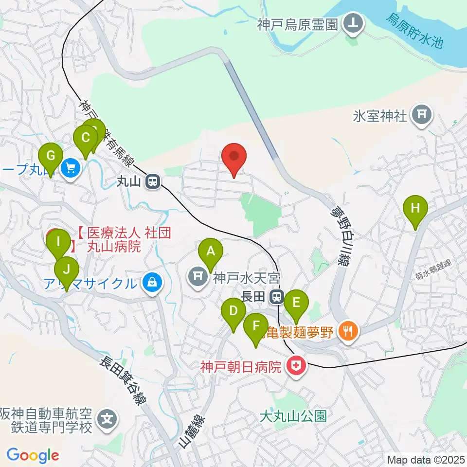 アコースティック工房Heaven周辺のカフェ一覧地図