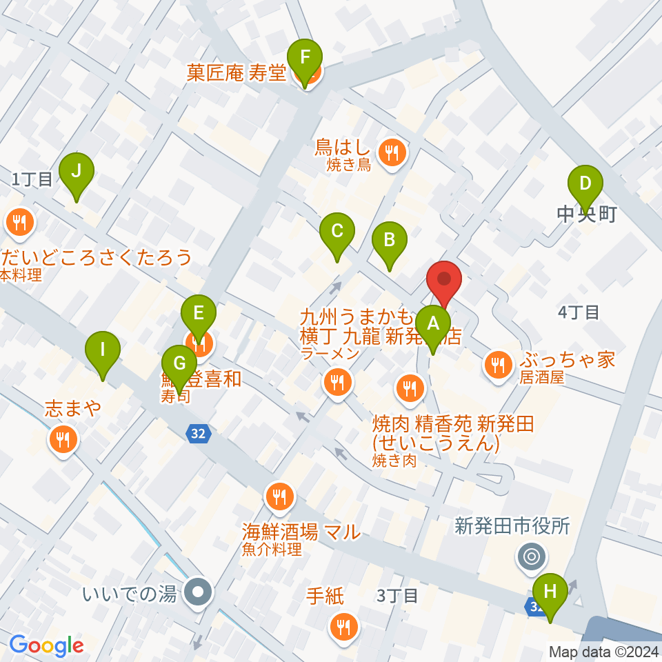 SHOWBEN小僧周辺のカフェ一覧地図