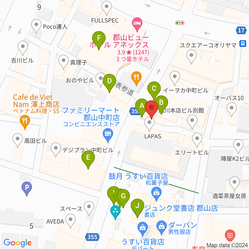 studio tissue★box周辺のカフェ一覧地図