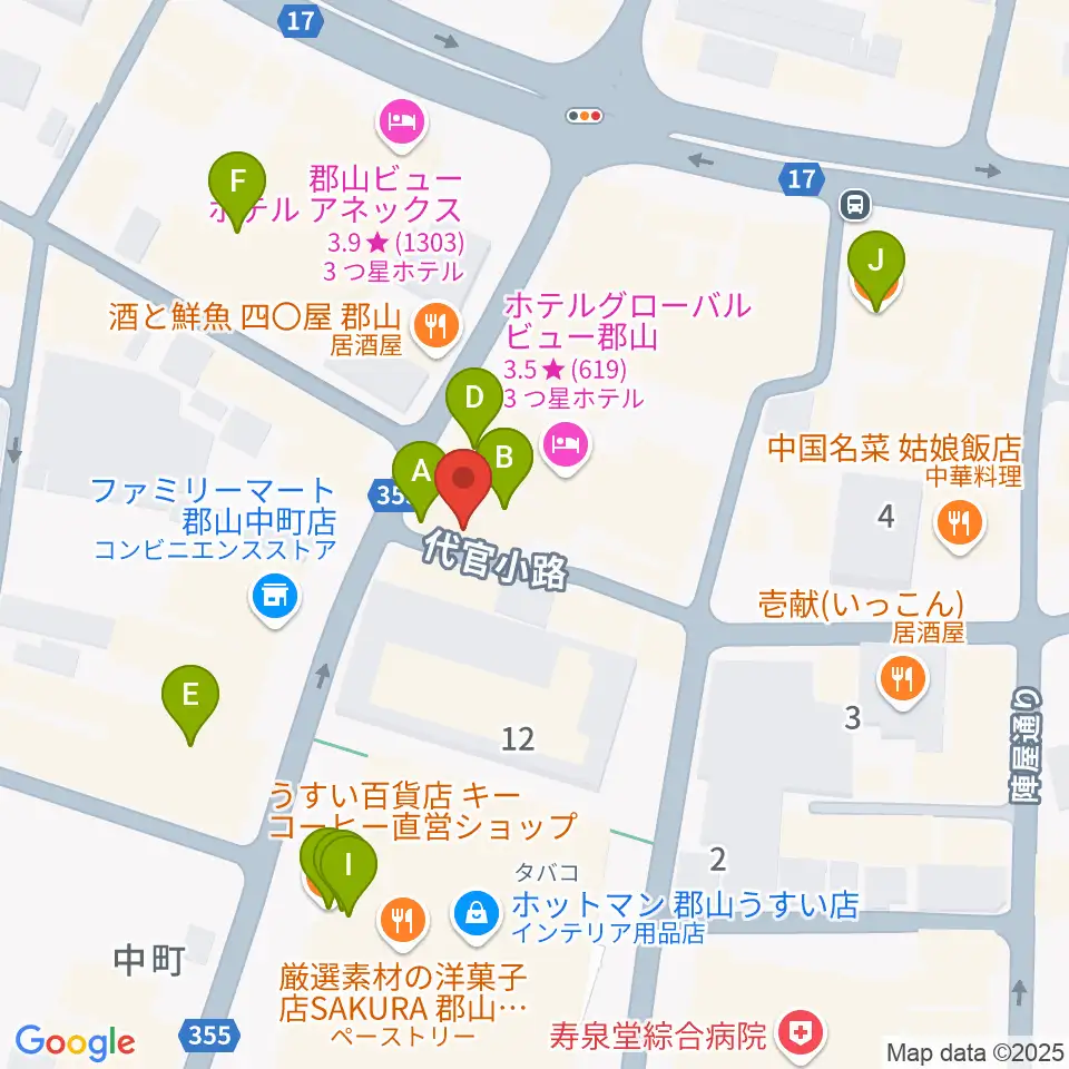 studio tissue★box周辺のカフェ一覧地図