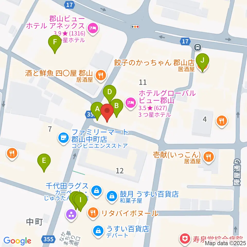 studio tissue★box周辺のカフェ一覧地図