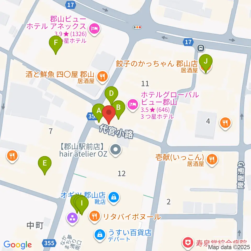 studio tissue★box周辺のカフェ一覧地図