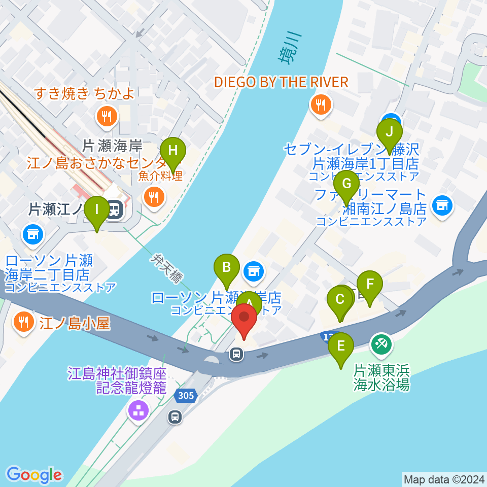 虎丸座周辺のカフェ一覧地図