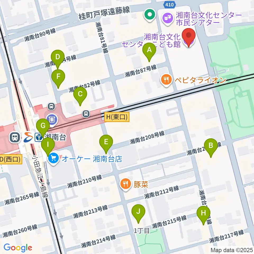 湘南台文化センターこども館周辺のカフェ一覧地図