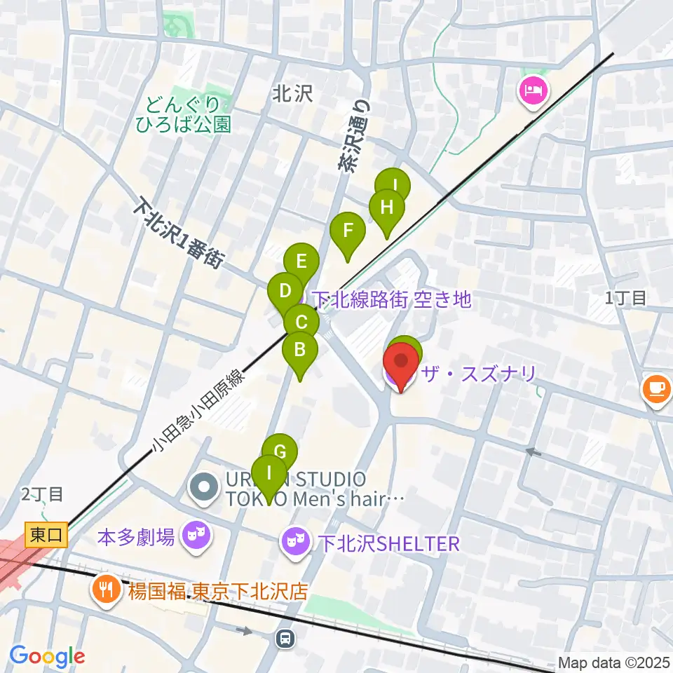 シアター711周辺のカフェ一覧地図