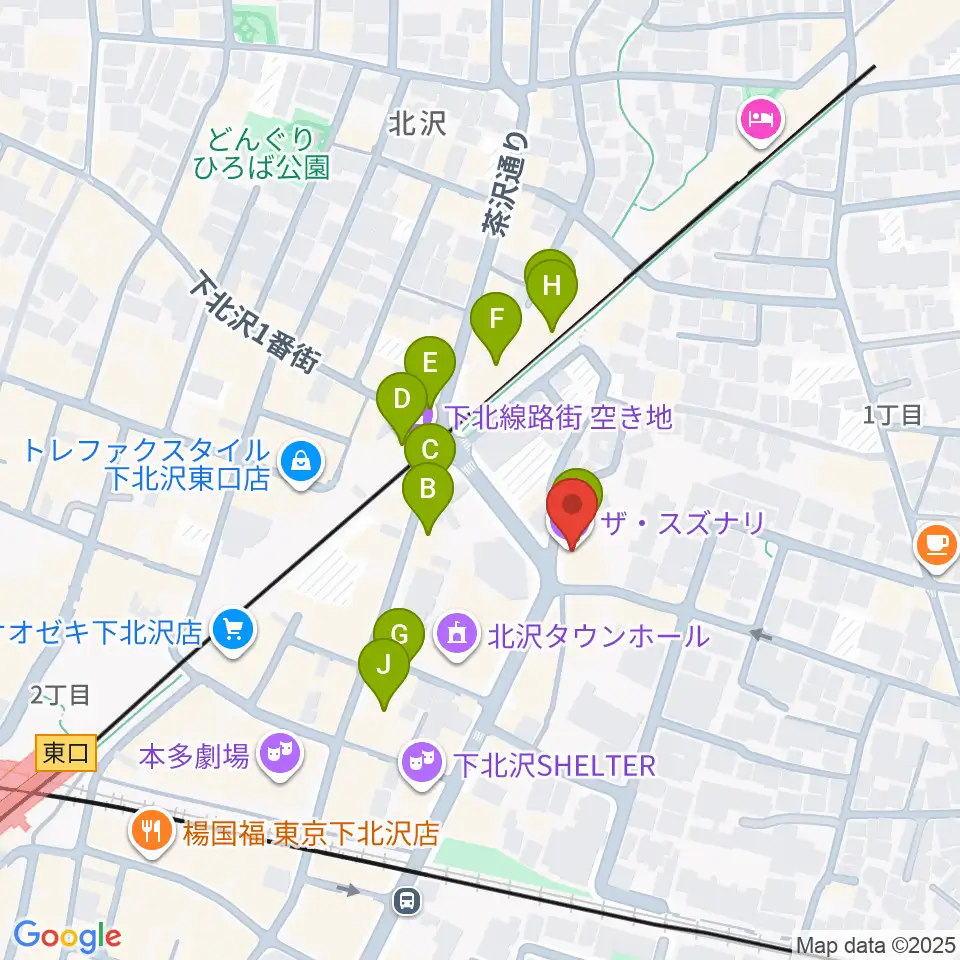 シアター711周辺のカフェ一覧地図
