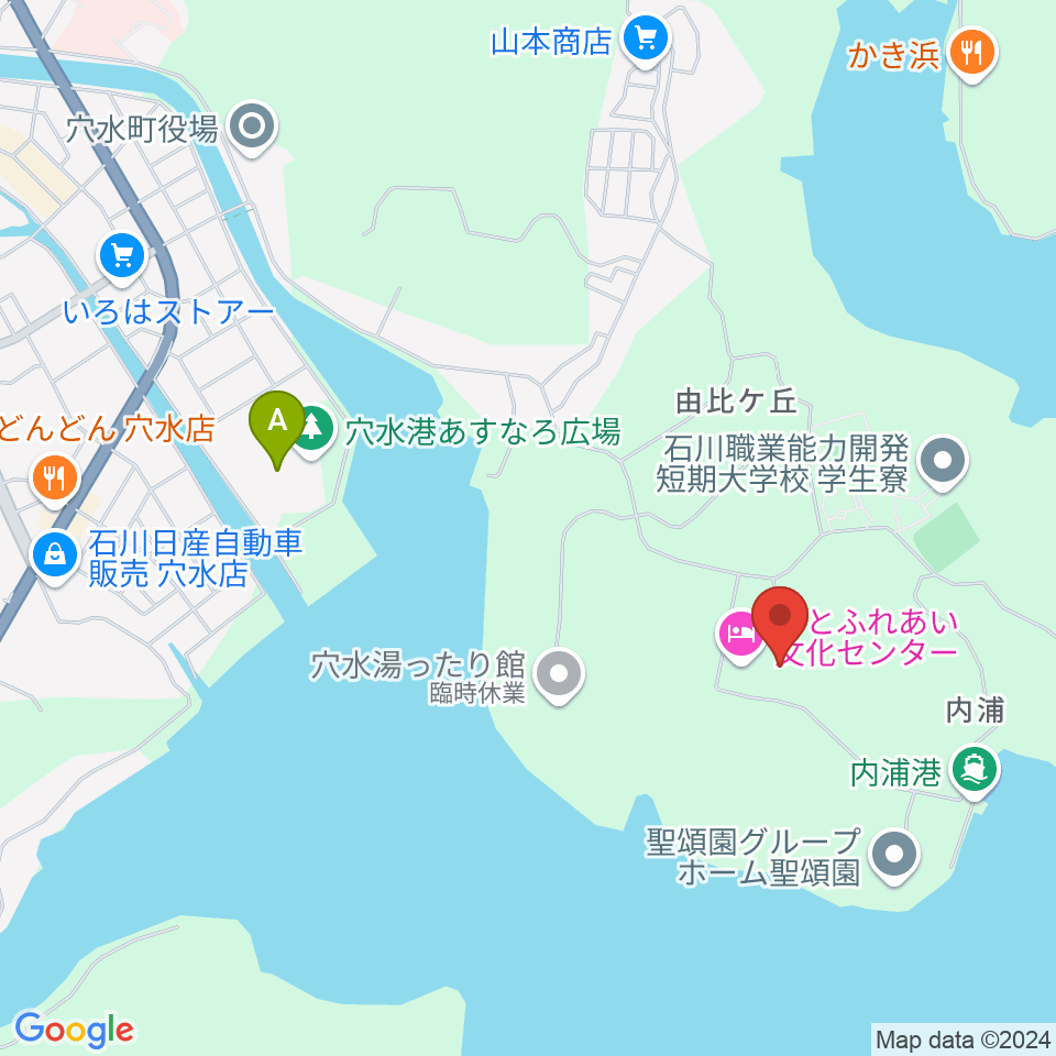 のとふれあい文化センター周辺のカフェ一覧地図