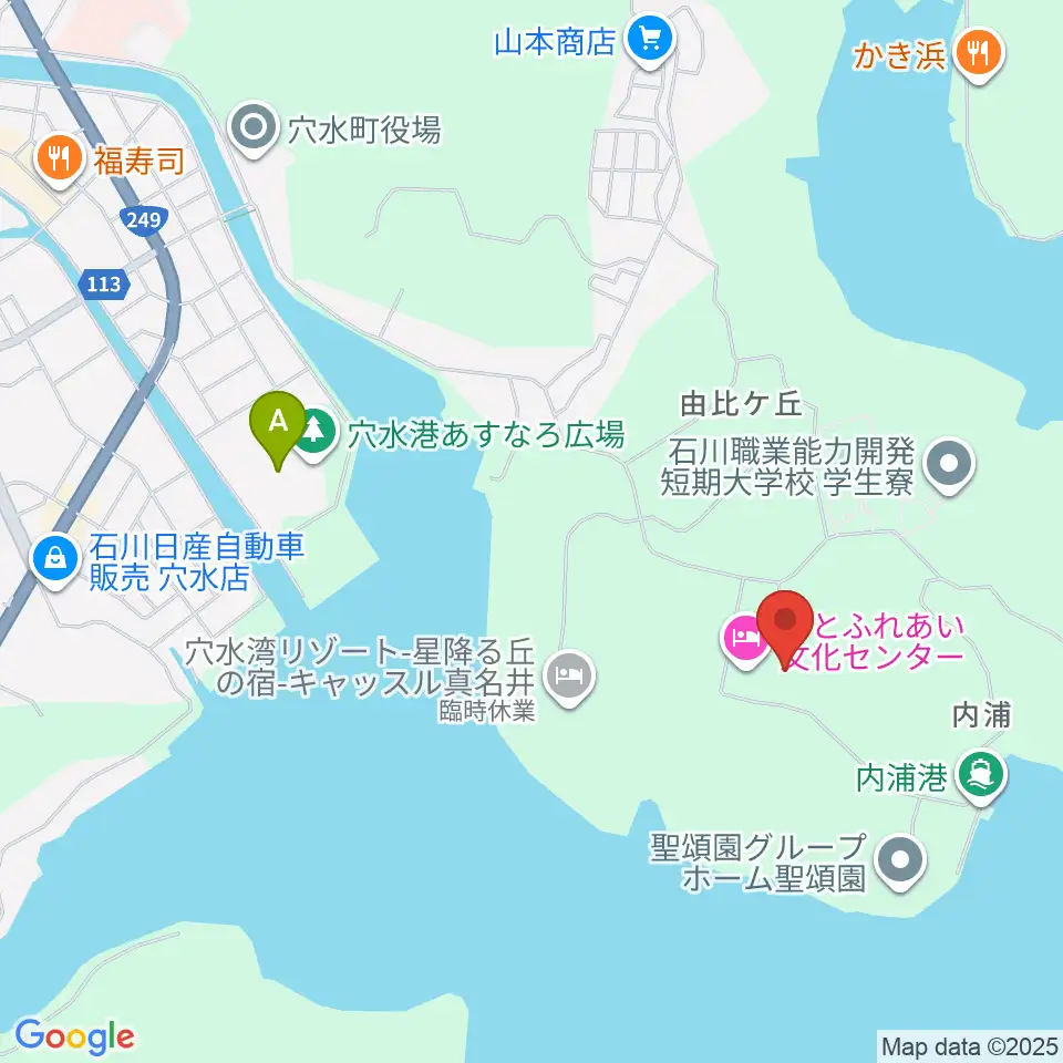 のとふれあい文化センター周辺のカフェ一覧地図