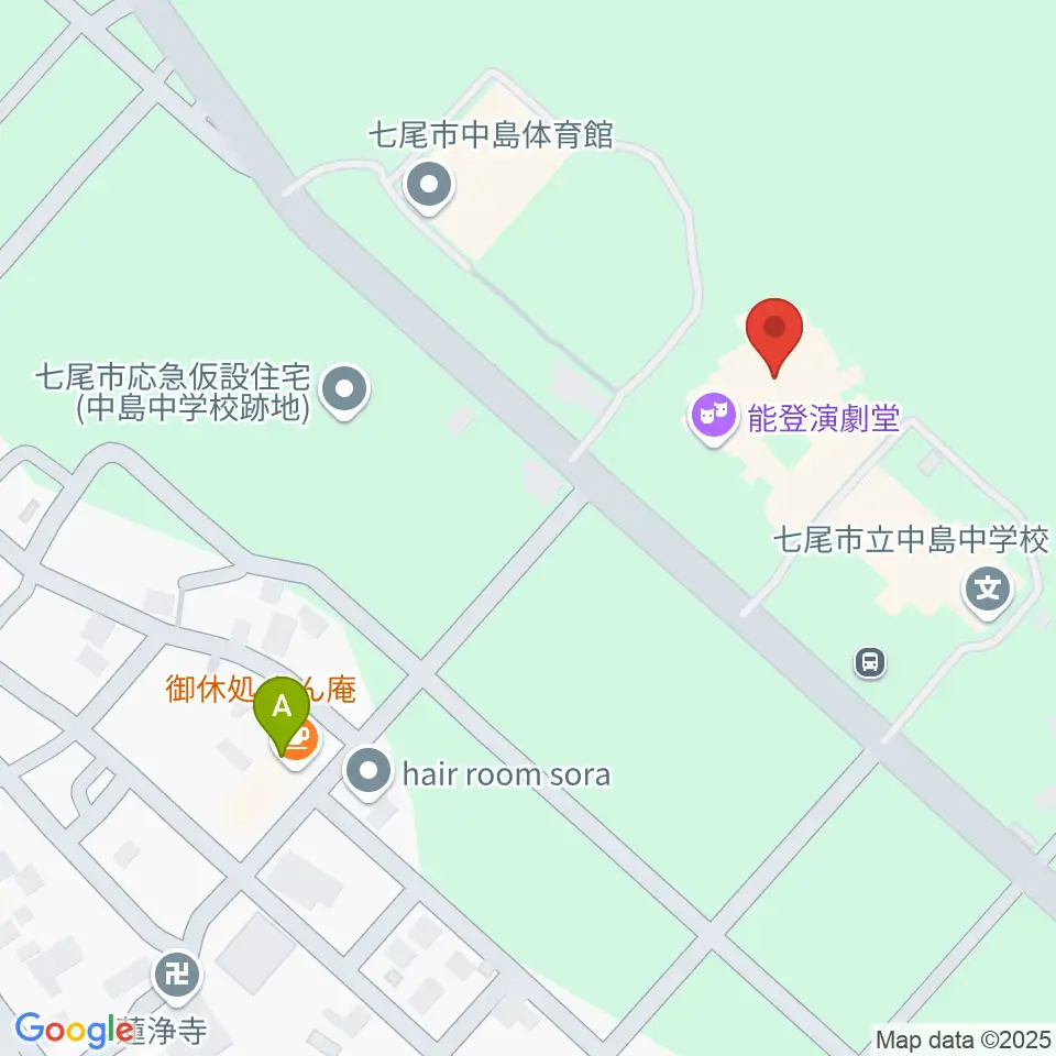 能登演劇堂周辺のカフェ一覧地図
