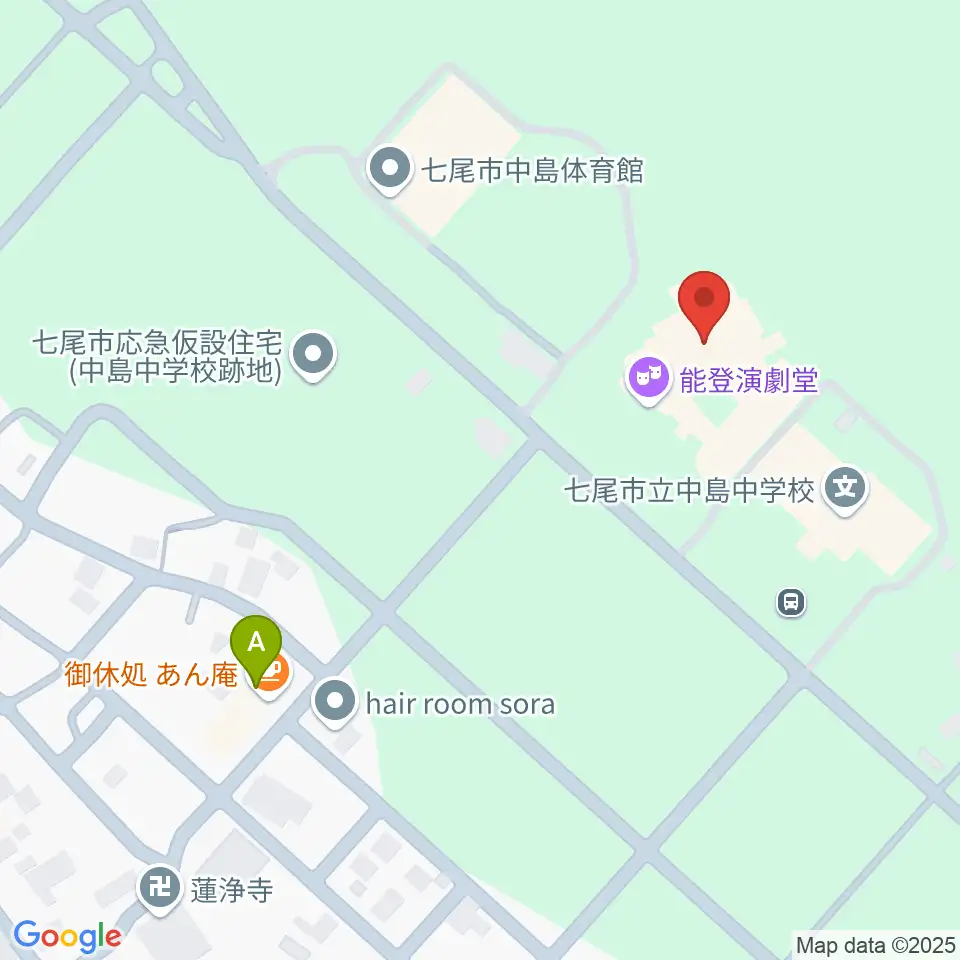 能登演劇堂周辺のカフェ一覧地図