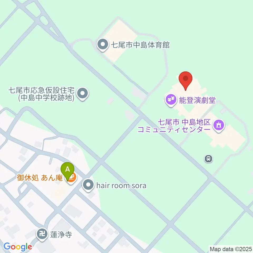 能登演劇堂周辺のカフェ一覧地図