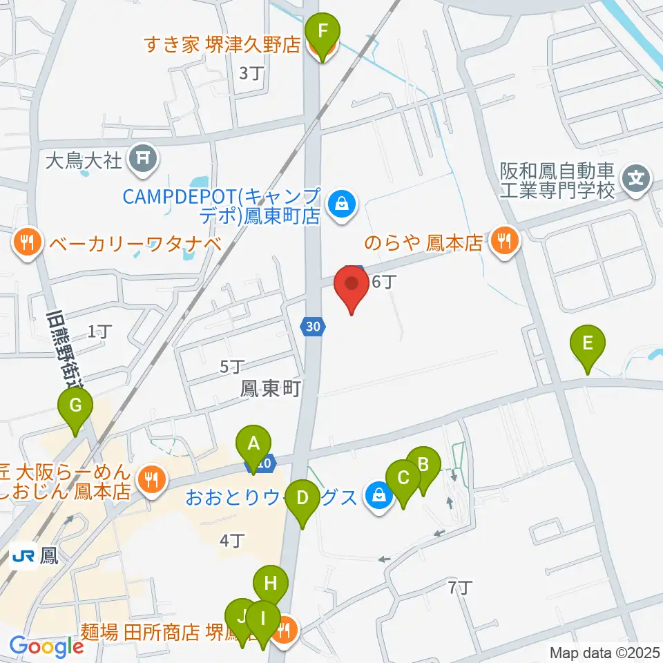 堺市西文化会館ウェスティ周辺のカフェ一覧地図