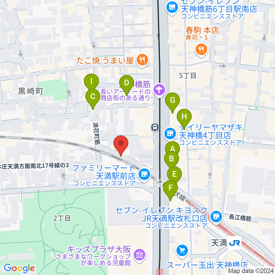 じゃず家周辺のカフェ一覧地図