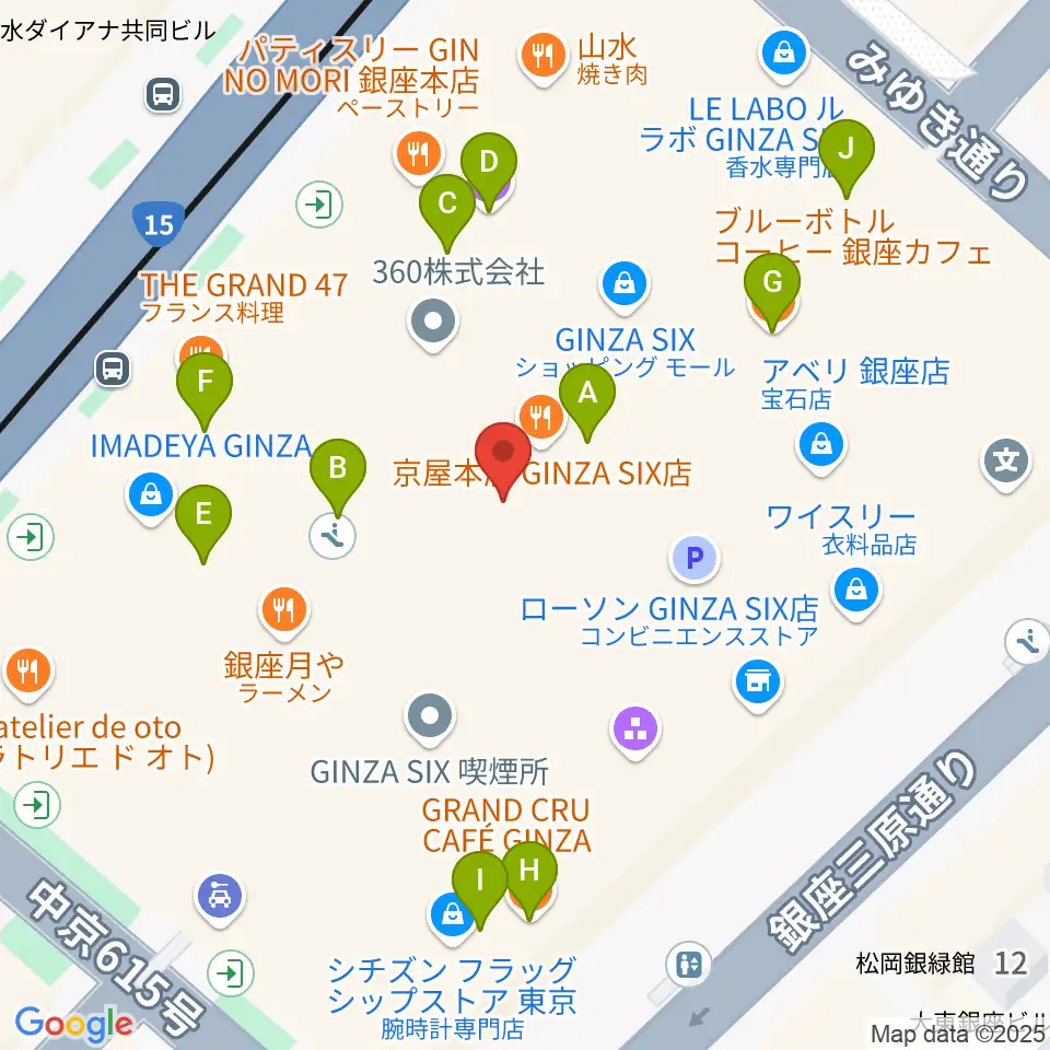 観世能楽堂周辺のカフェ一覧地図