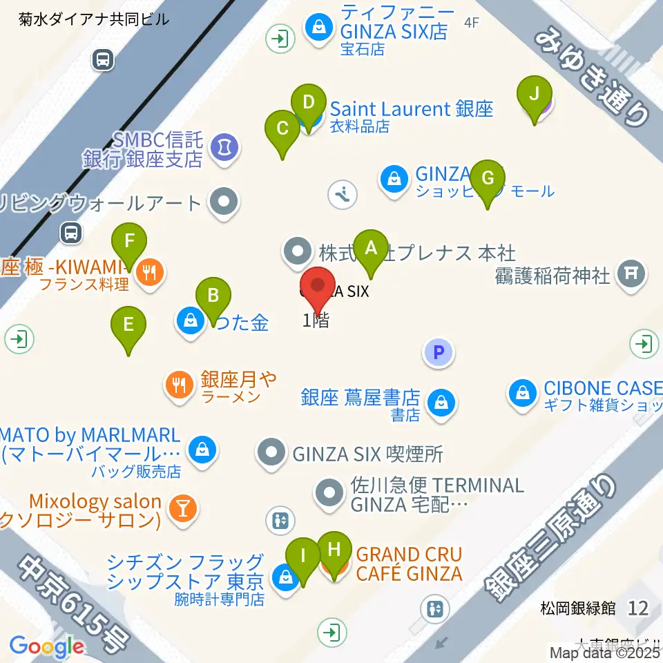 観世能楽堂周辺のカフェ一覧地図
