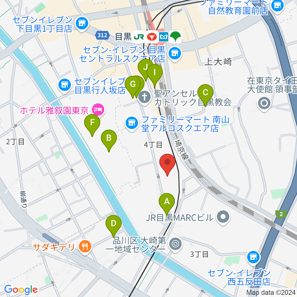 喜多能楽堂周辺のカフェ一覧地図