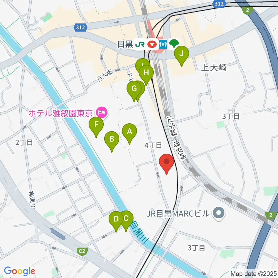 喜多能楽堂周辺のカフェ一覧地図