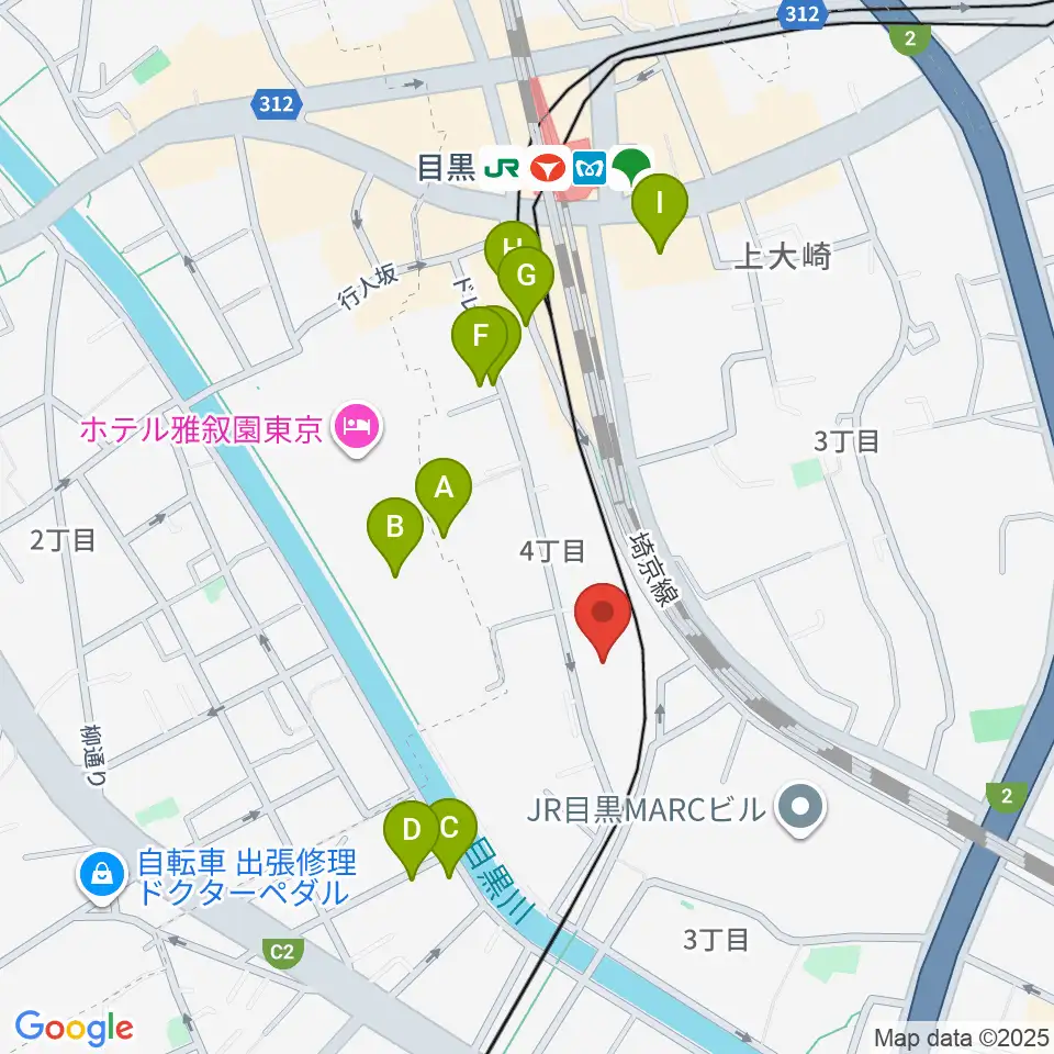 喜多能楽堂周辺のカフェ一覧地図