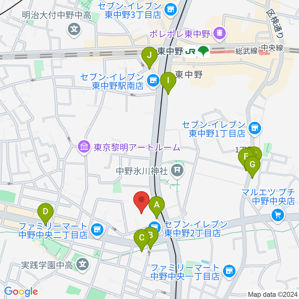 梅若能楽学院会館周辺のカフェ一覧地図