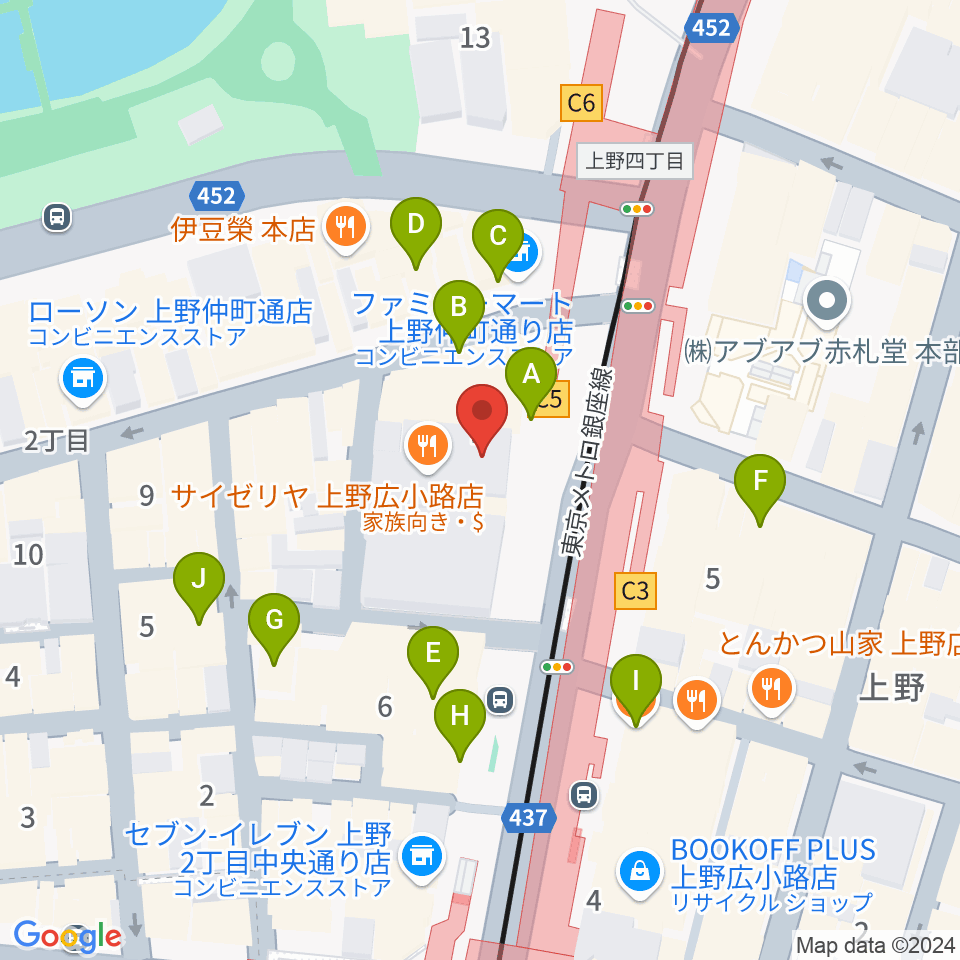 鈴本演芸場周辺のカフェ一覧地図