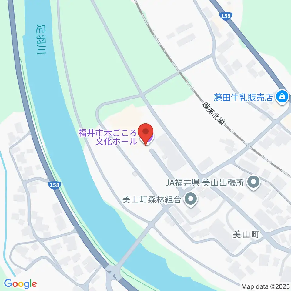 福井市木ごころ文化ホール周辺のカフェ一覧地図