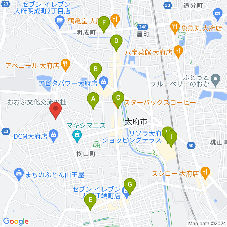 おおぶ文化交流の杜 allobu周辺のカフェ一覧地図