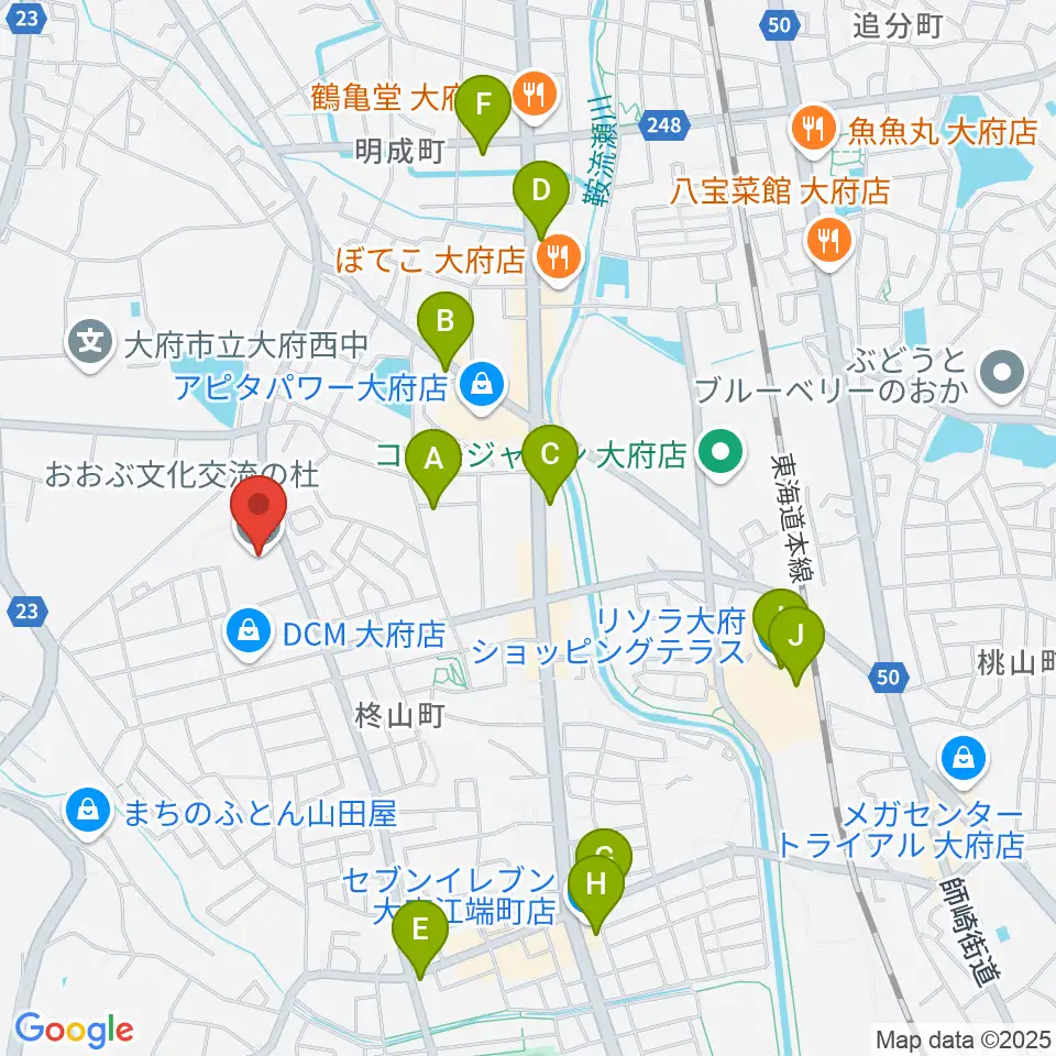 おおぶ文化交流の杜 allobu周辺のカフェ一覧地図
