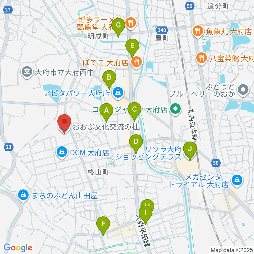 おおぶ文化交流の杜 allobu周辺のカフェ一覧地図
