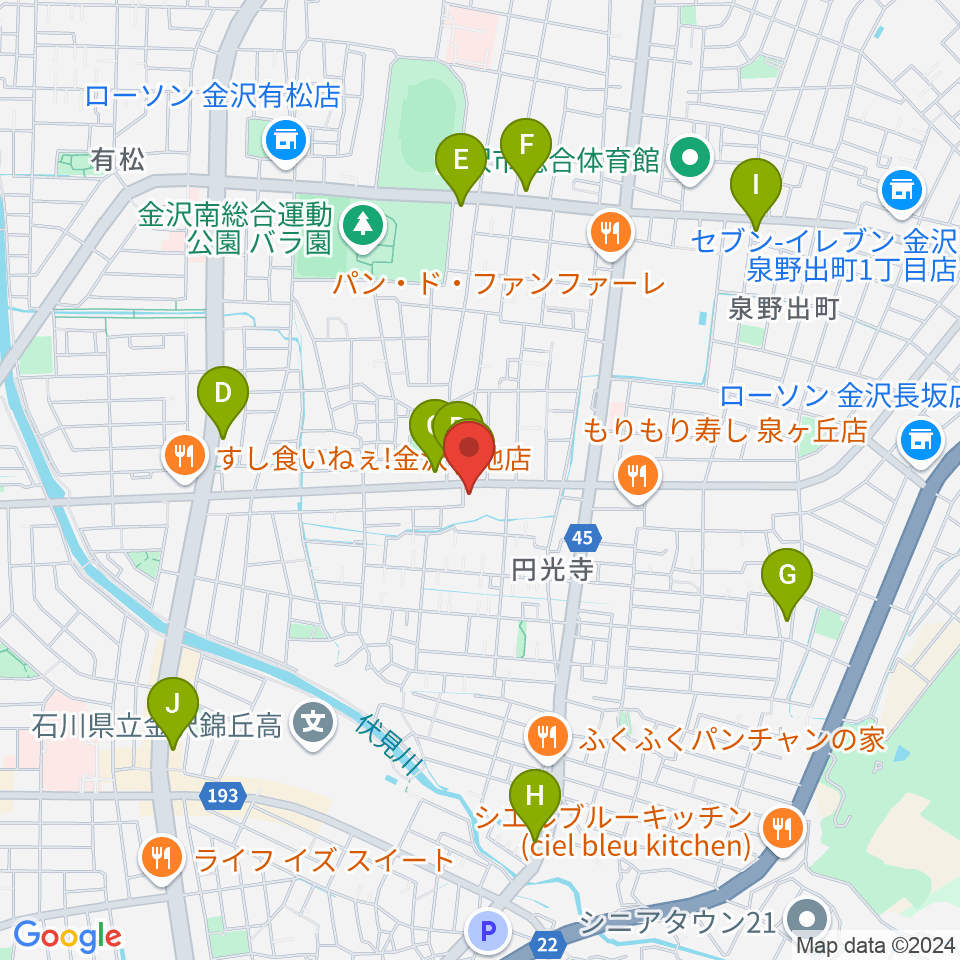 ミュージックベースエクストリーム周辺のカフェ一覧地図