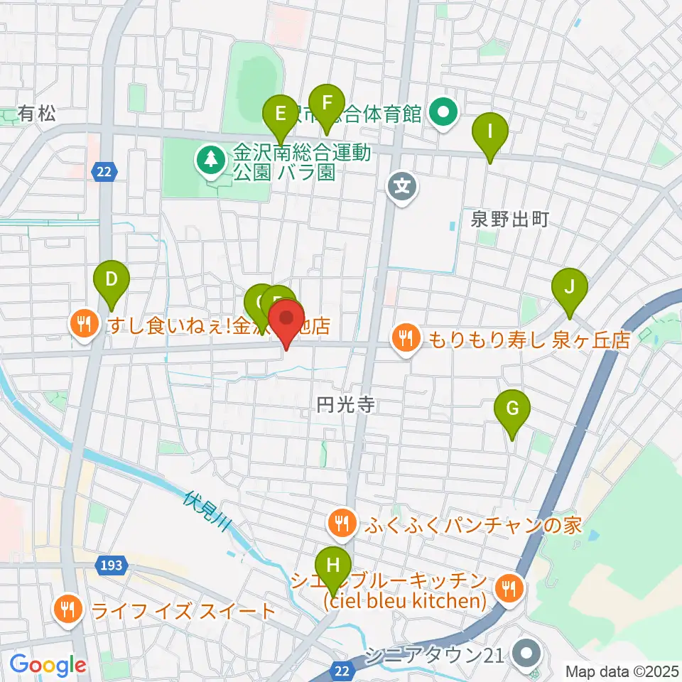 ミュージックベースエクストリーム周辺のカフェ一覧地図