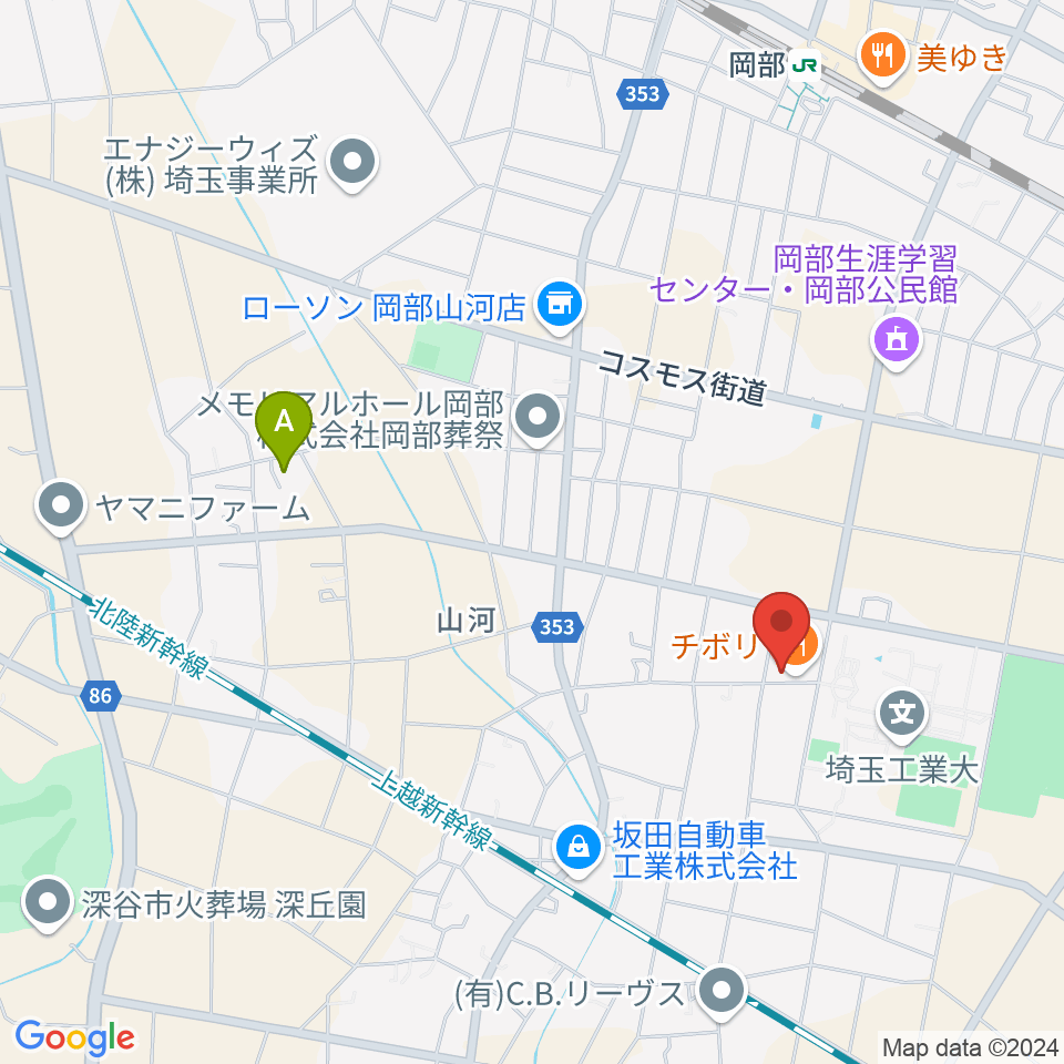 久保田ピアノ教室周辺のカフェ一覧地図