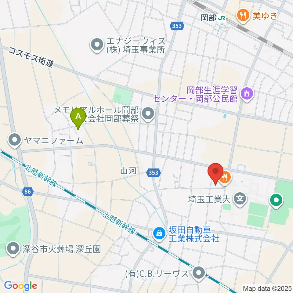 久保田ピアノ教室周辺のカフェ一覧地図