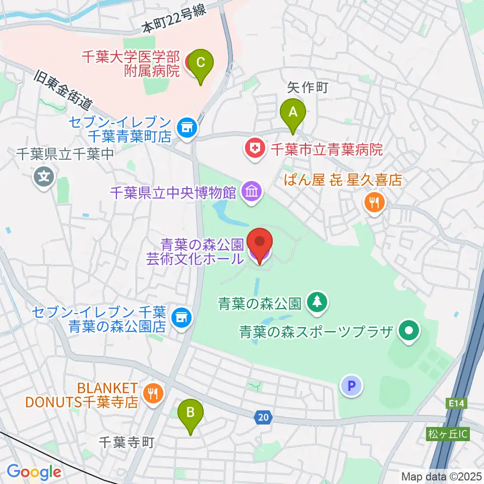 青葉の森公園芸術文化ホール周辺のカフェ一覧地図