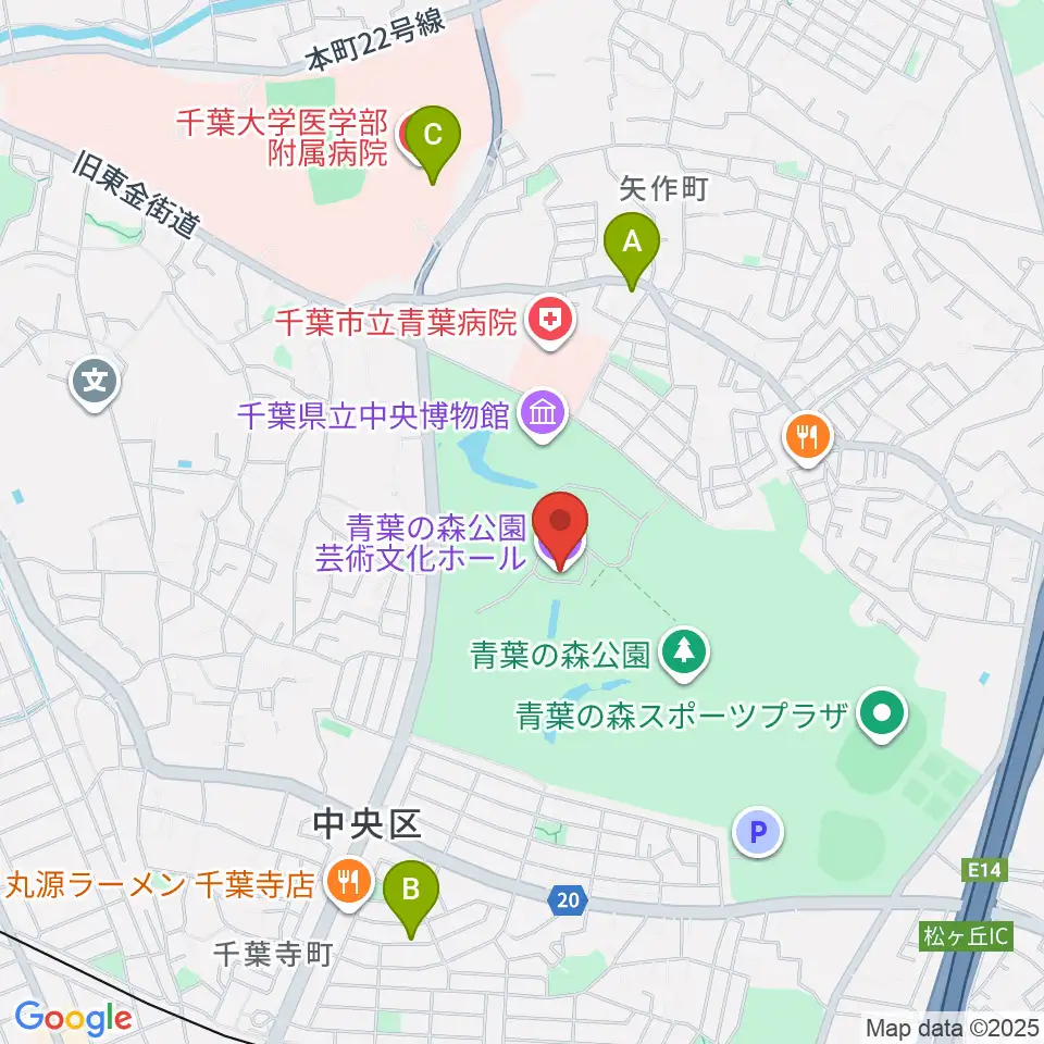 青葉の森公園芸術文化ホール周辺のカフェ一覧地図