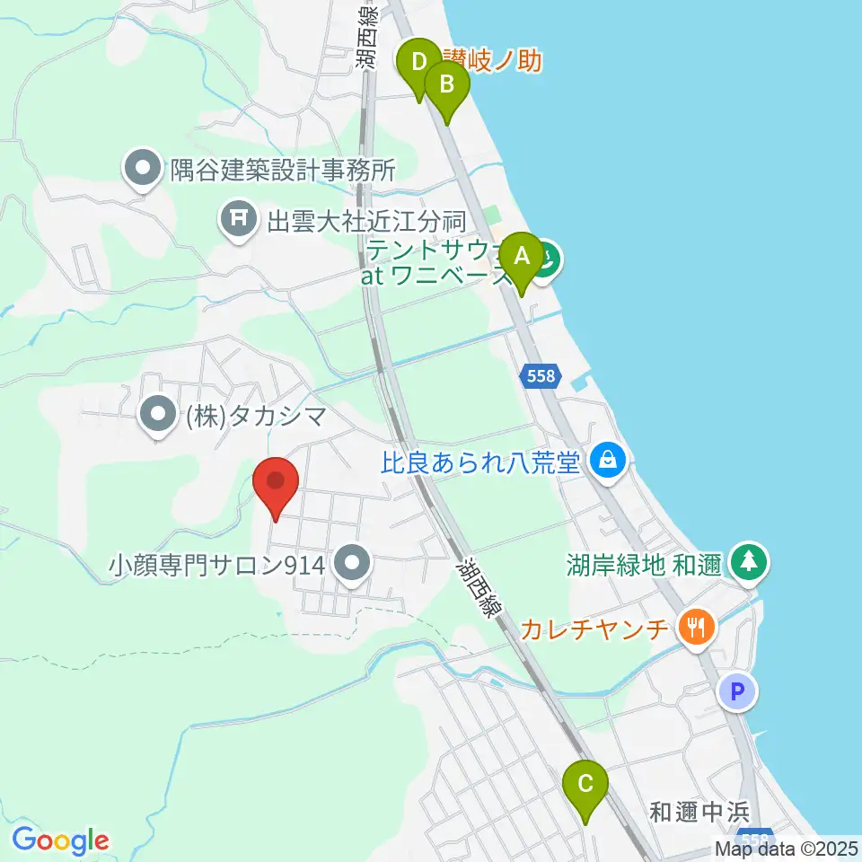 BOSCO MUSIC周辺のカフェ一覧地図
